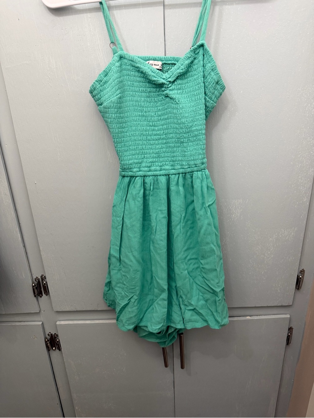 Hollister Mint Green Smocked Romper Dress